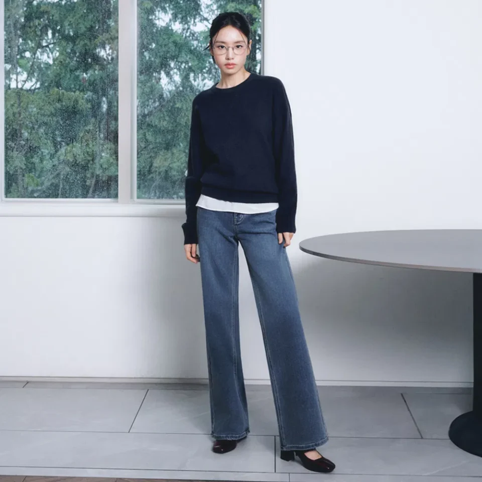 셀렙샵에디션 26FW 마스터핏 와이드 데님 (인디고+브라운)